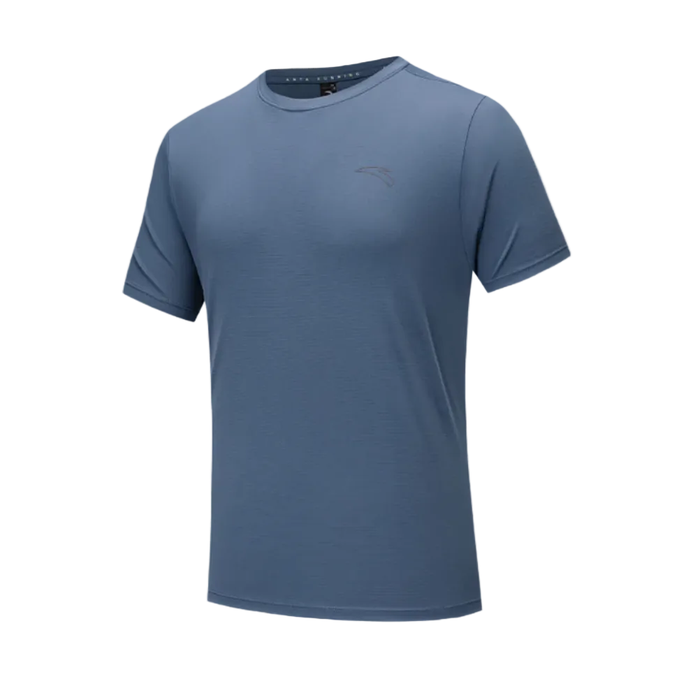 Anta Ss Running T-Shirt For Men, D.Blue