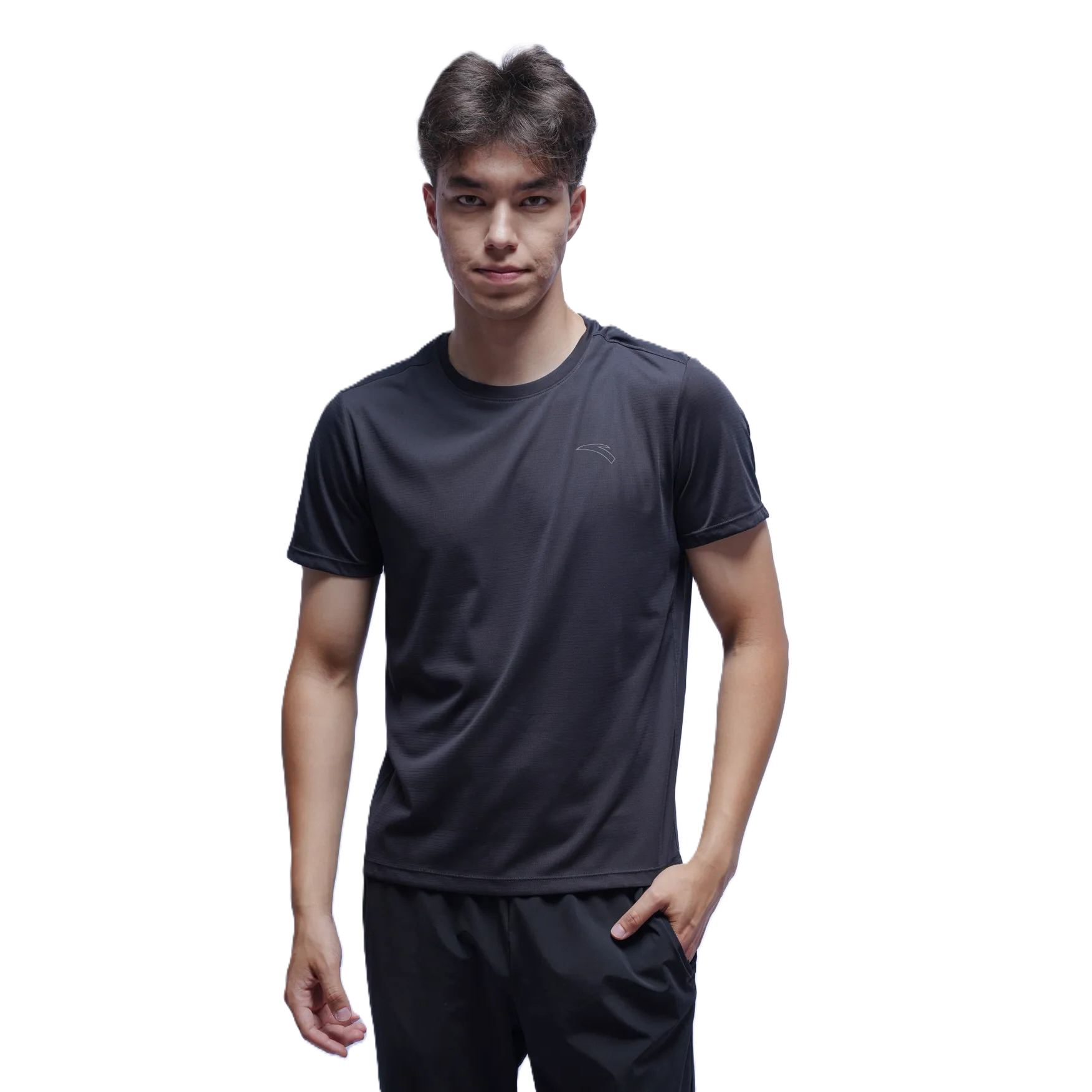 Anta Ss Running T-Shirt For Men, Black