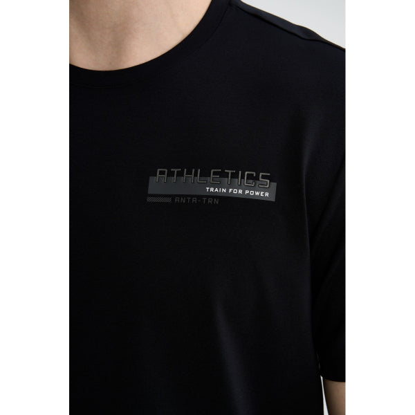 Anta Ss Fitness T-Shirt For Men, Black