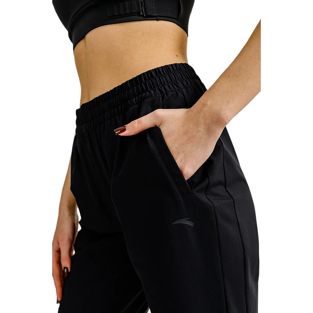 بنطال رياضي منسوج من أنتا فيتنس للنساء، أسود