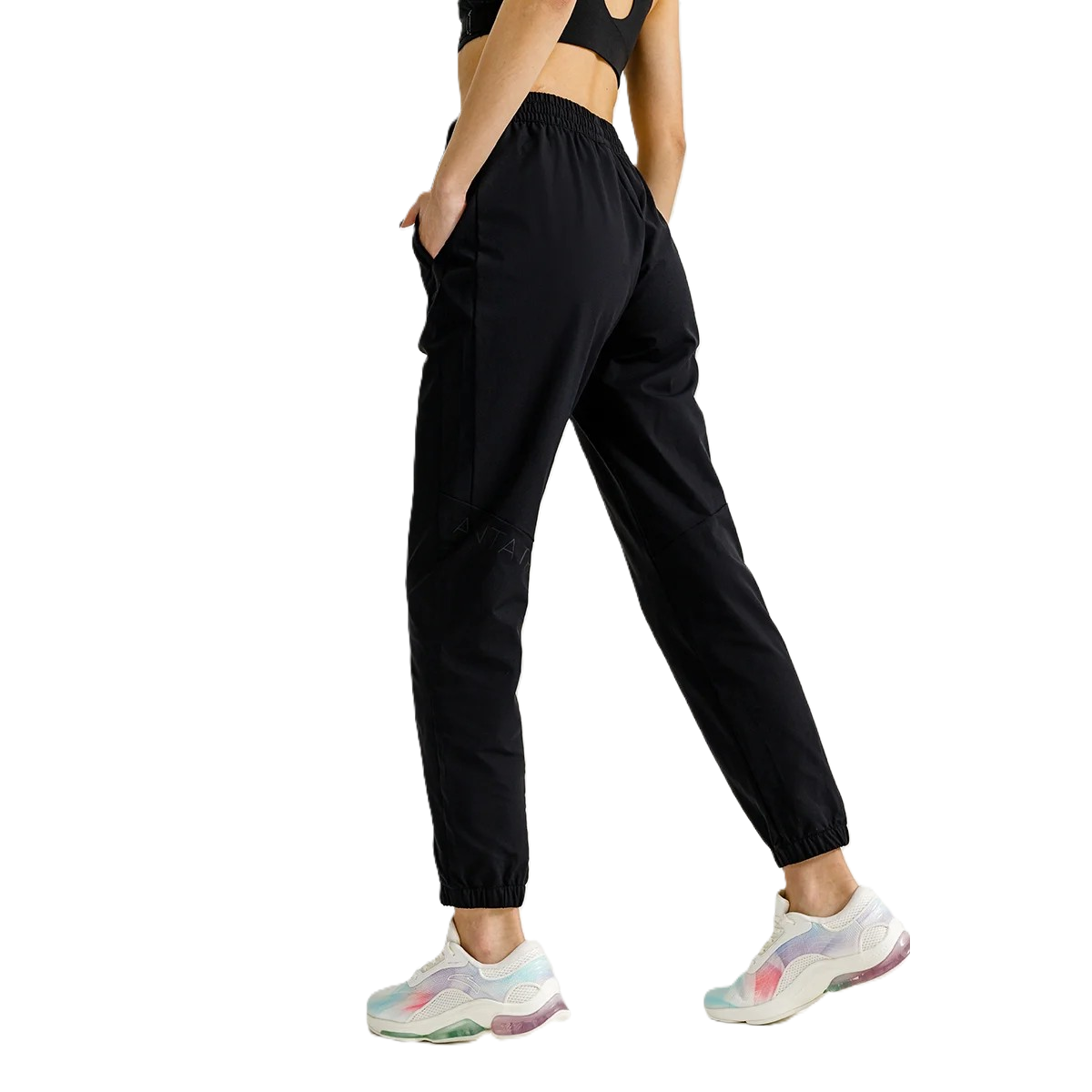 Anta Fitness Woven Track Pants For Women, Black