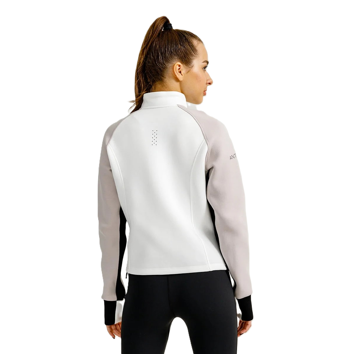 Anta Fitness Knit Track Top For Women, Paper White