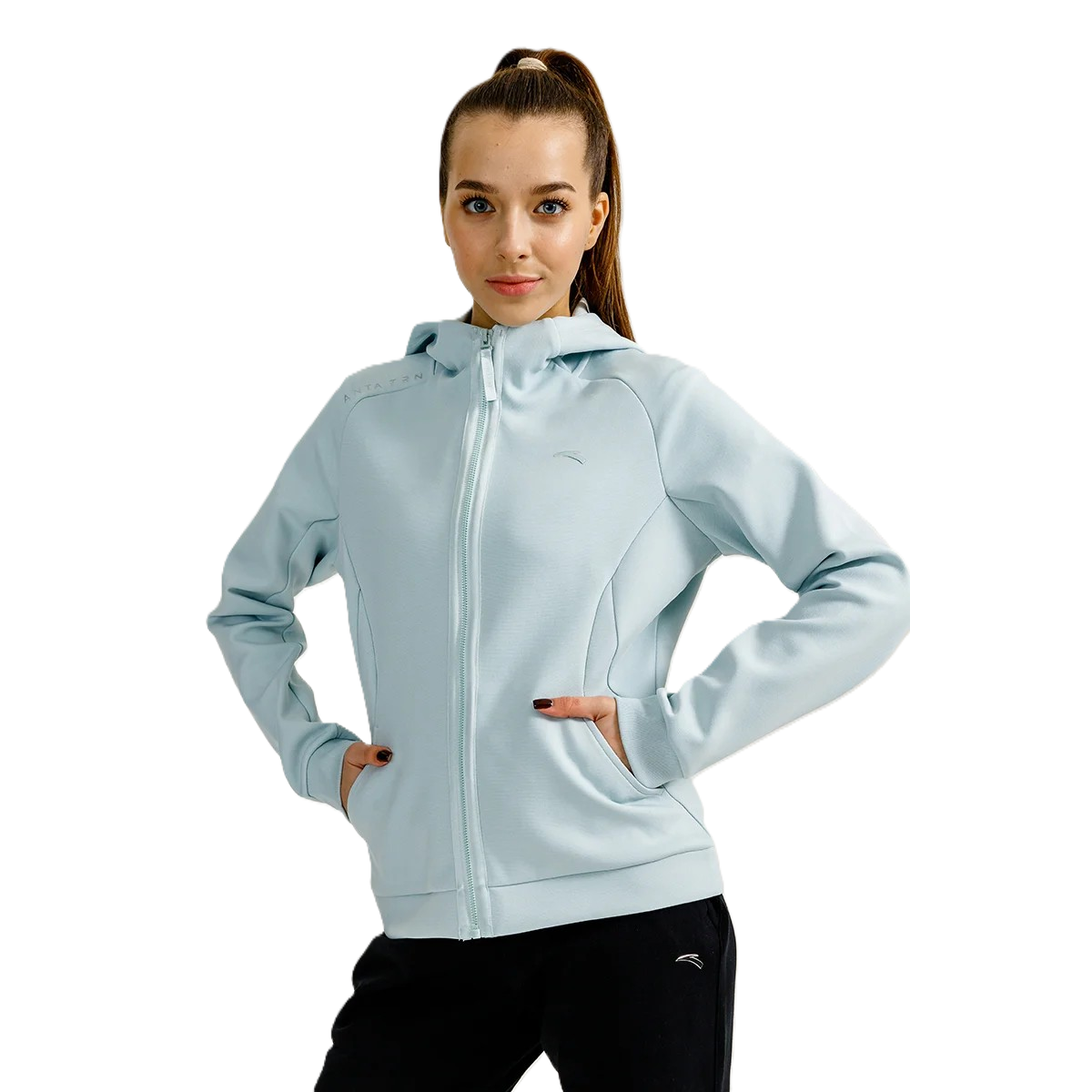 Anta Fitness Knit Track Top For Women, Blue