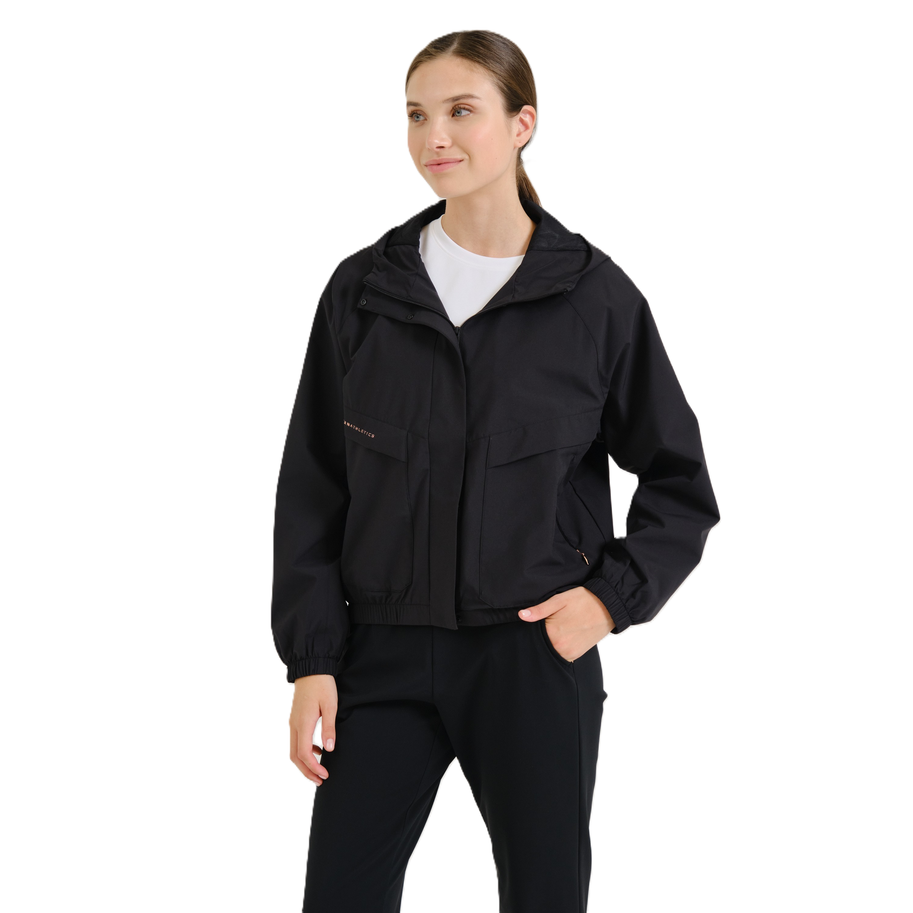 Anta Fitness Woven Track Top For Women, Black
