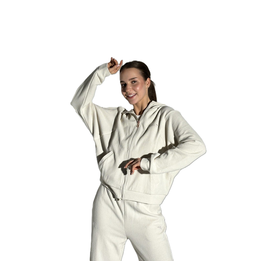 Anta Fitness Knit Track Top For Women, Grey