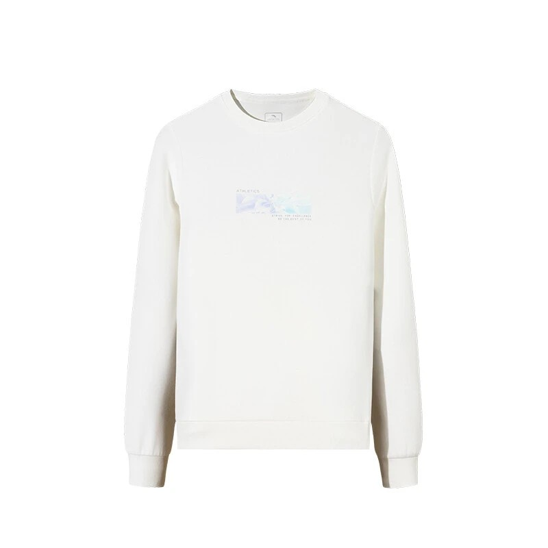 Anta Fitness Sweatshirt For Women, Paper White