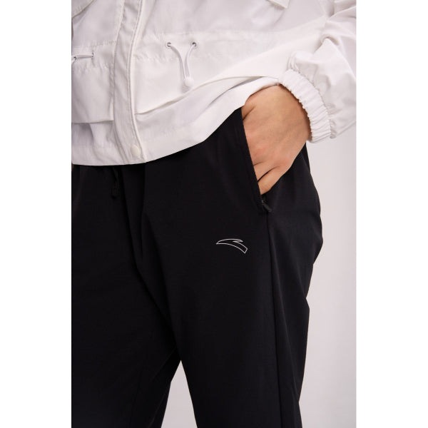Anta Woven Track Running Pants For Women, Black