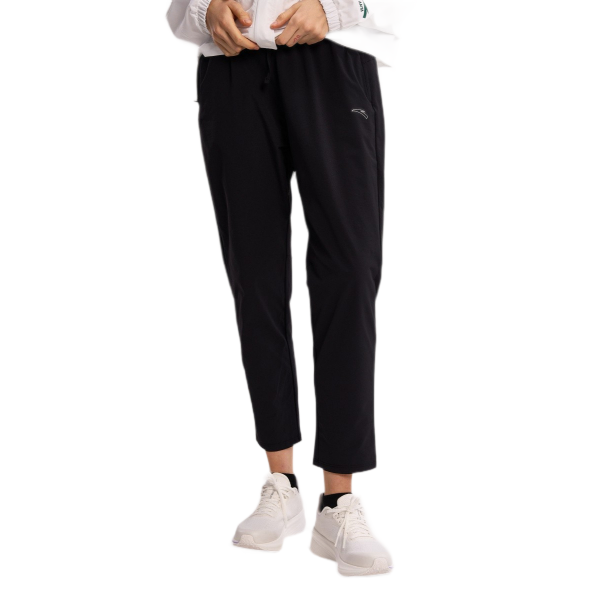Anta Woven Track Running Pants For Women, Black