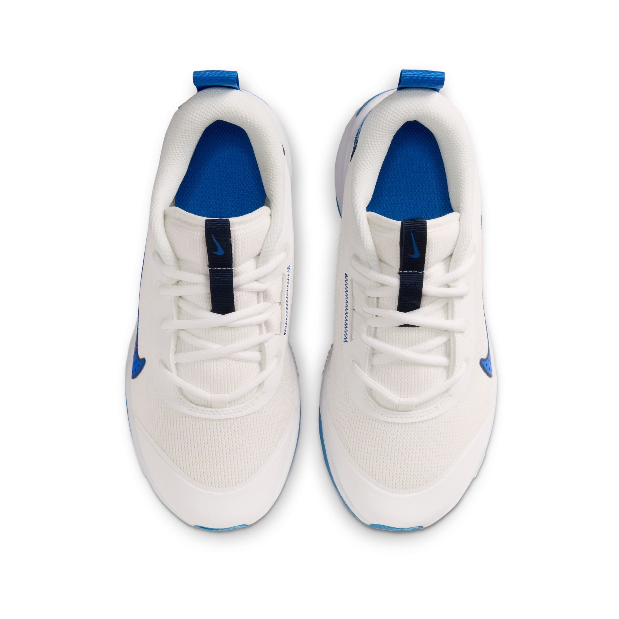 Nike Omni Multi-Court Running Shoes For Boys, White&Navy