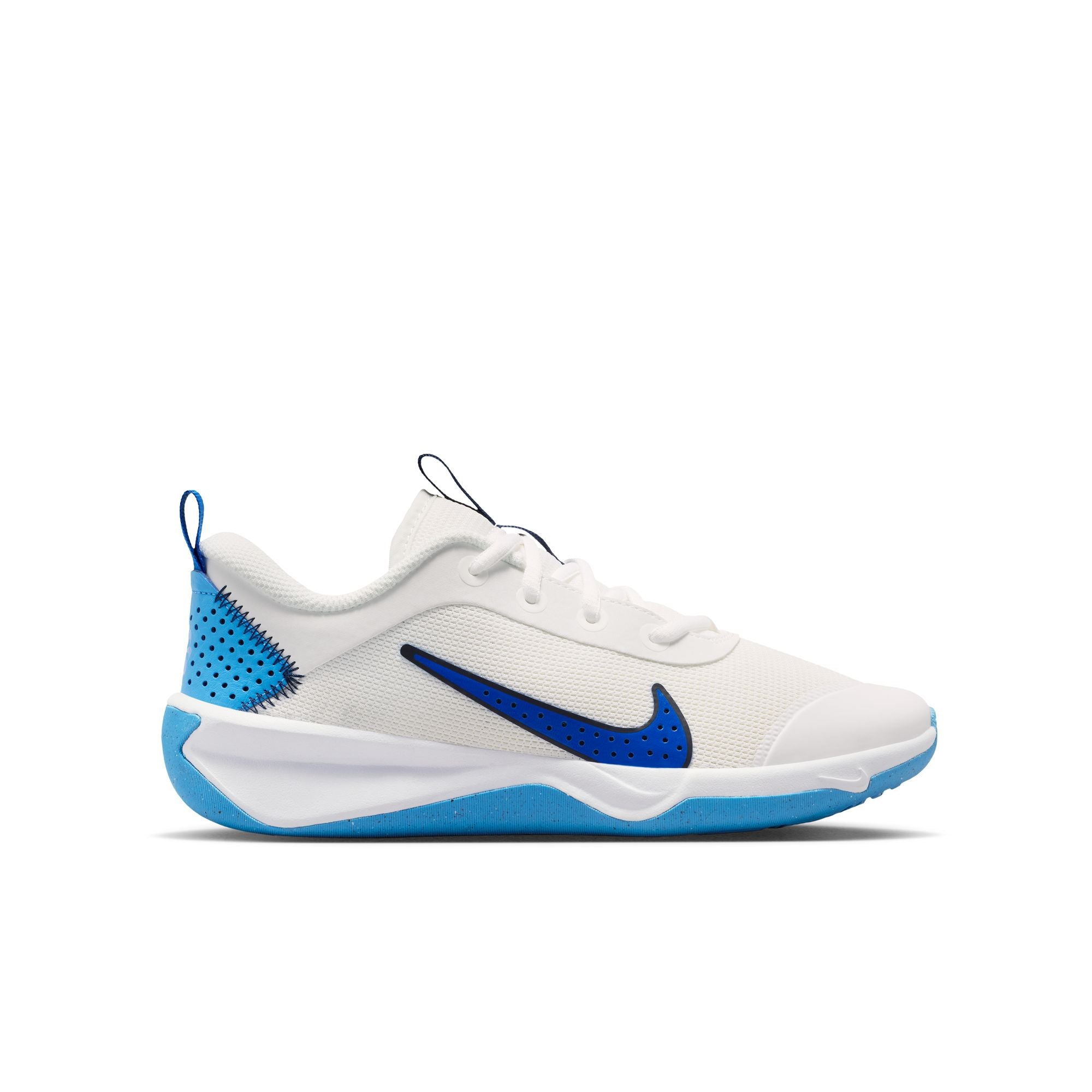 Nike Omni Multi-Court Running Shoes For Boys, White&Navy