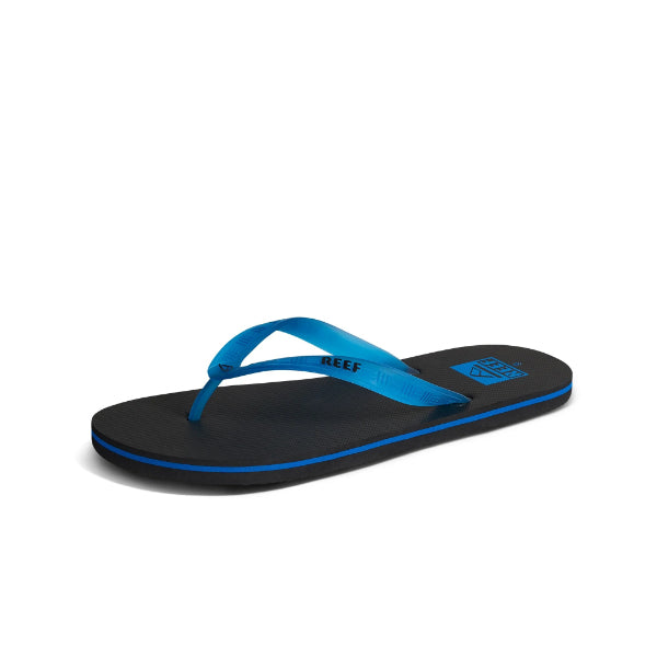 Reef Seaside Translucent Flip Flops For Men, Black&Blue