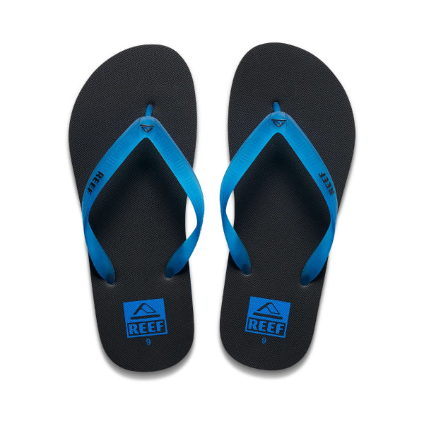 Reef Seaside Translucent Flip Flops For Men, Black&Blue
