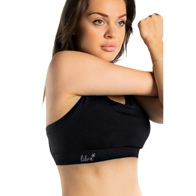 Libra Compression Swim Bra For Women, Black