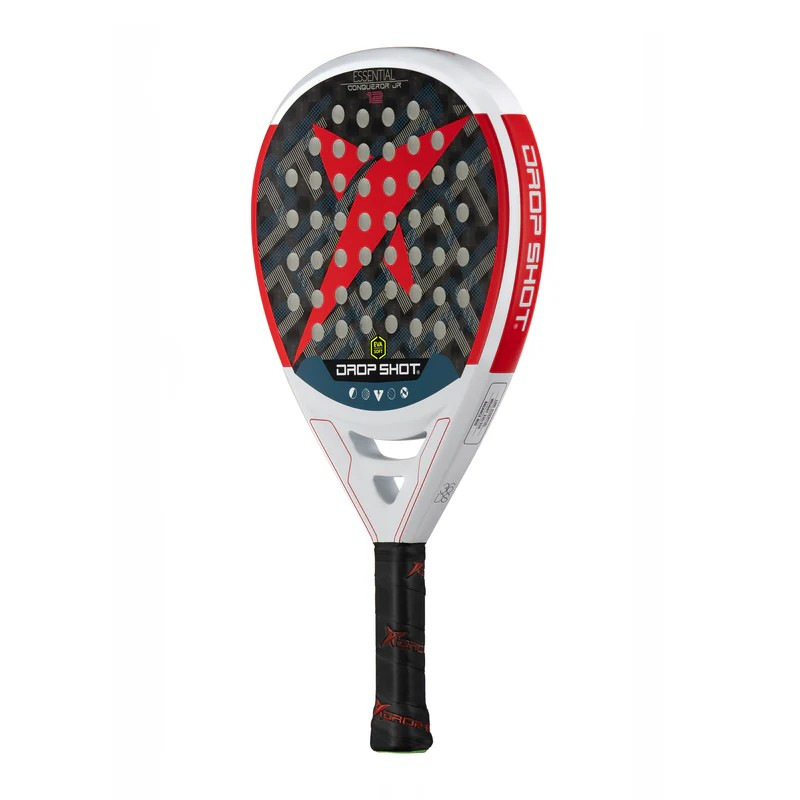 Drop Shot Pala Conqueror 12 Jr Padel Racket For Junior, Red&White&Black