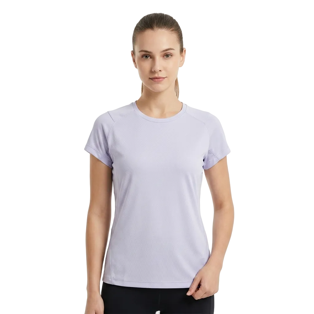 Trainetic Fitness T-Shirt For Women, Light Purple