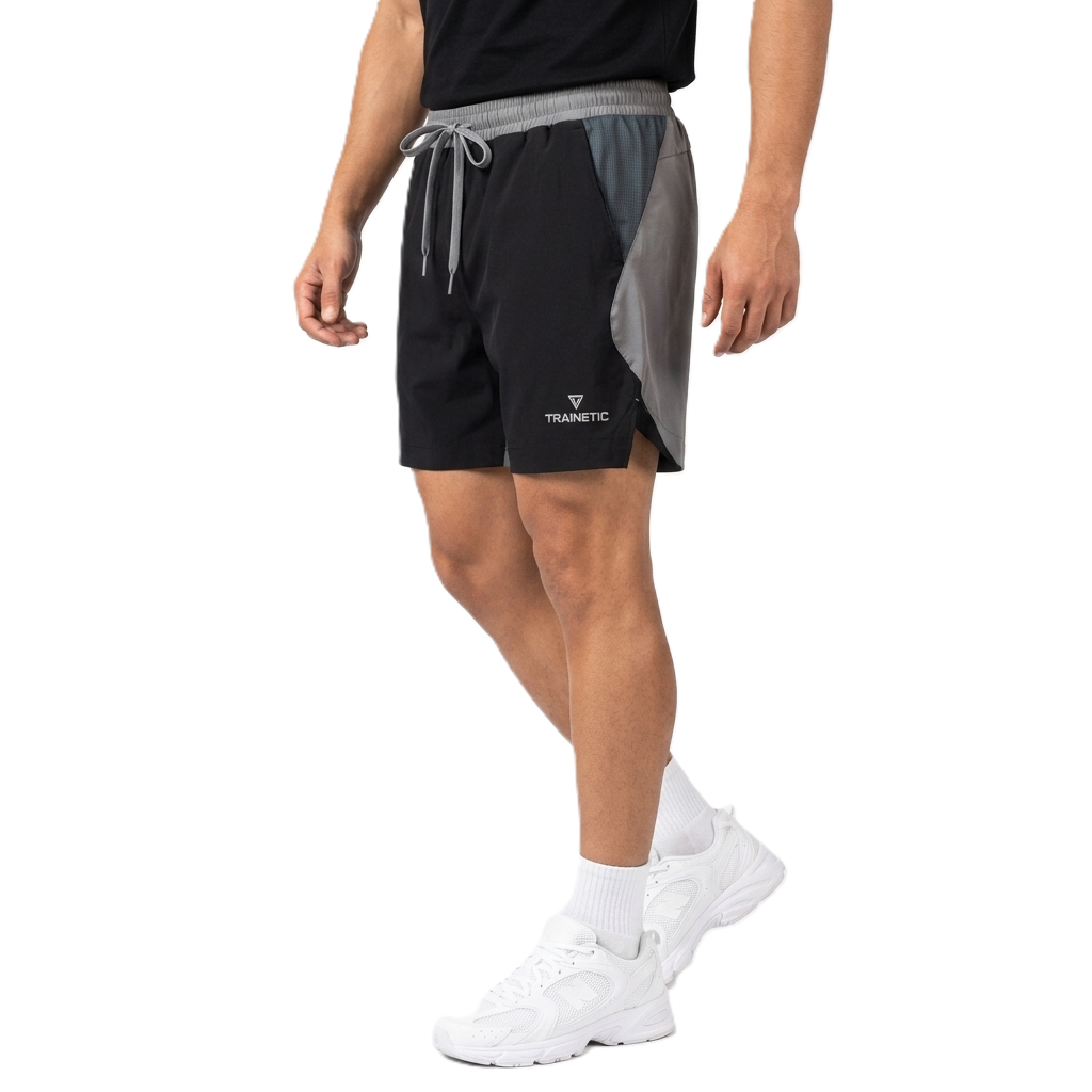 Trainetic Fitness Short For Men, Black&Grey