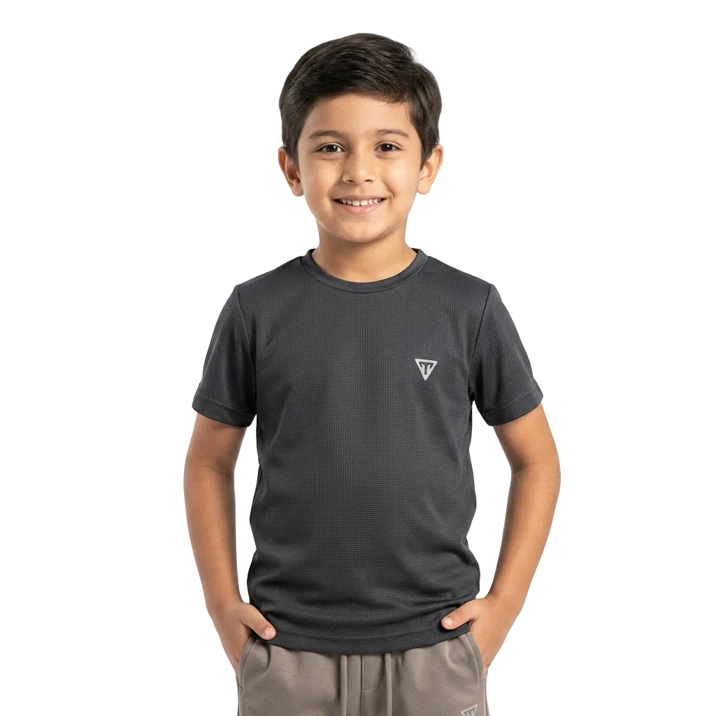 Trainetic Fitness T-Shirt For Boys, Grey