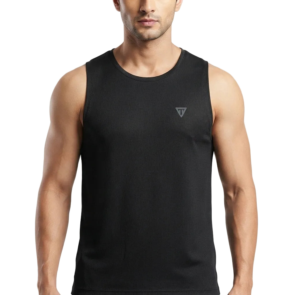 Trainetic Fitness Tank Top For Men, Black