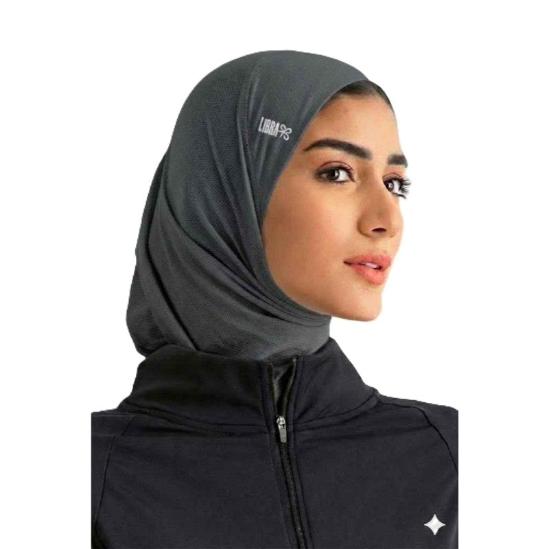 Libra Fitness Hijab Light For Women, Charcoal