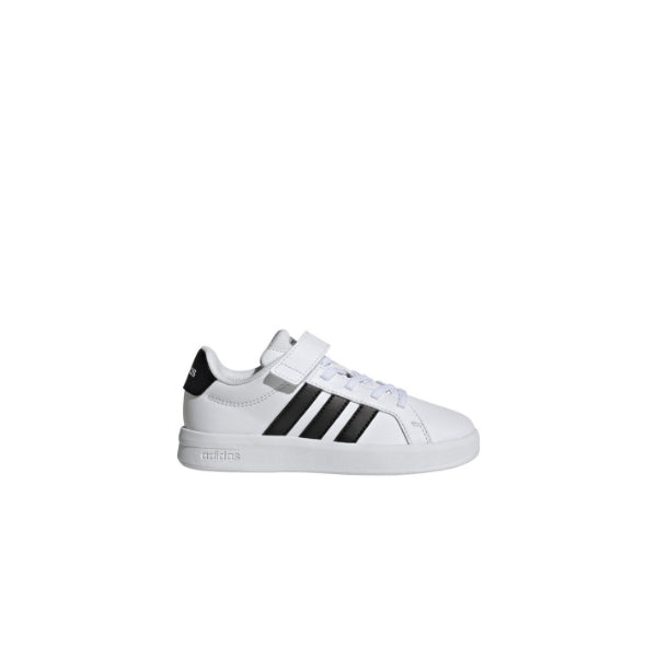 Adidas Grand Court 3.0 El C Lifestyle Shoes For Boys, White/Black