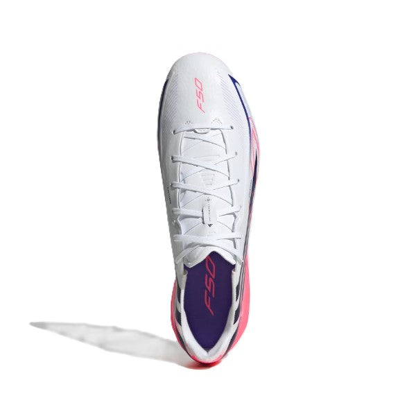 Adidas F50 Hyperfast League Ag Fg Shoes For Men, White And Purple