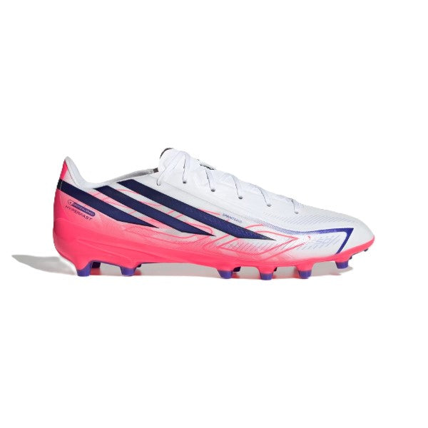 Adidas F50 Hyperfast League Ag Fg Shoes For Men, White And Purple