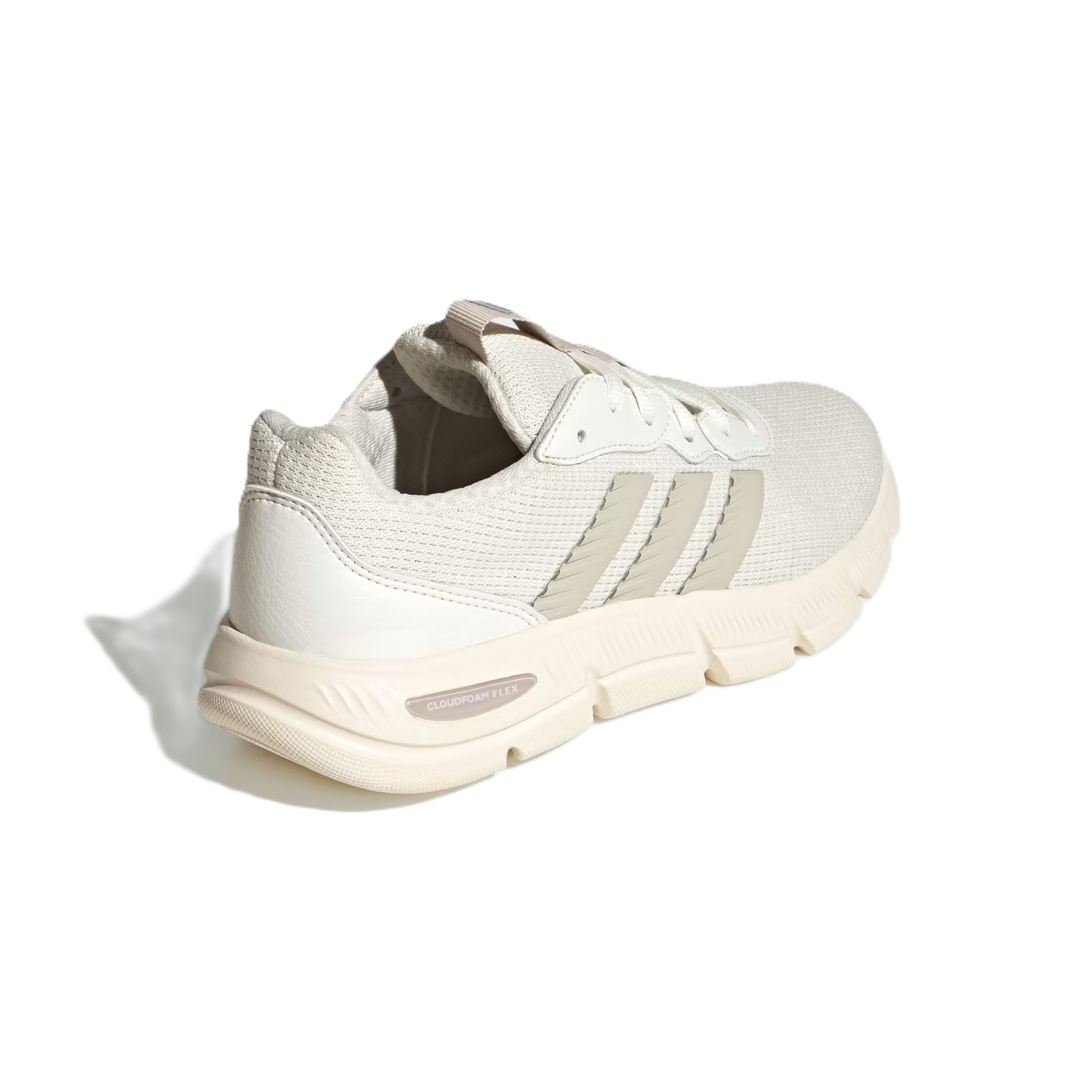 Adidas Cloudfoam Flex - Laces Running Shoes For Women, Off White&Beige