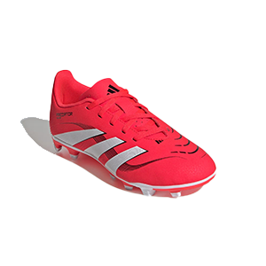 Adidas Predator Club Fg/Mg J Fg Shoes For Boys, Lucid Red&White