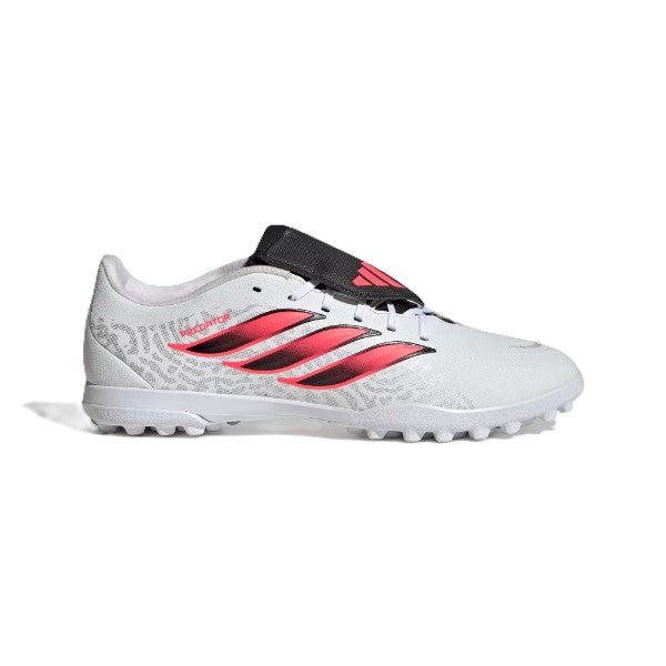 Adidas Predator Club Ft Tf Tartan Shoes For Men, White/Black/Red