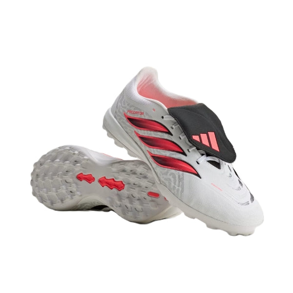 Adidas Predator League Ft Tf Tartan Shoes For Men, White&Black&Red