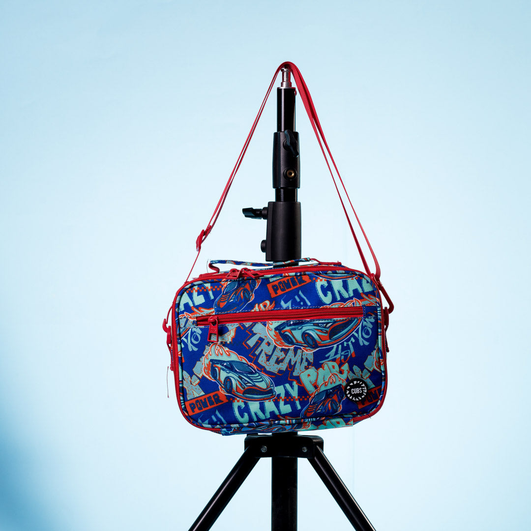 Cubs Car Flames Lunch Bag, Multicolors