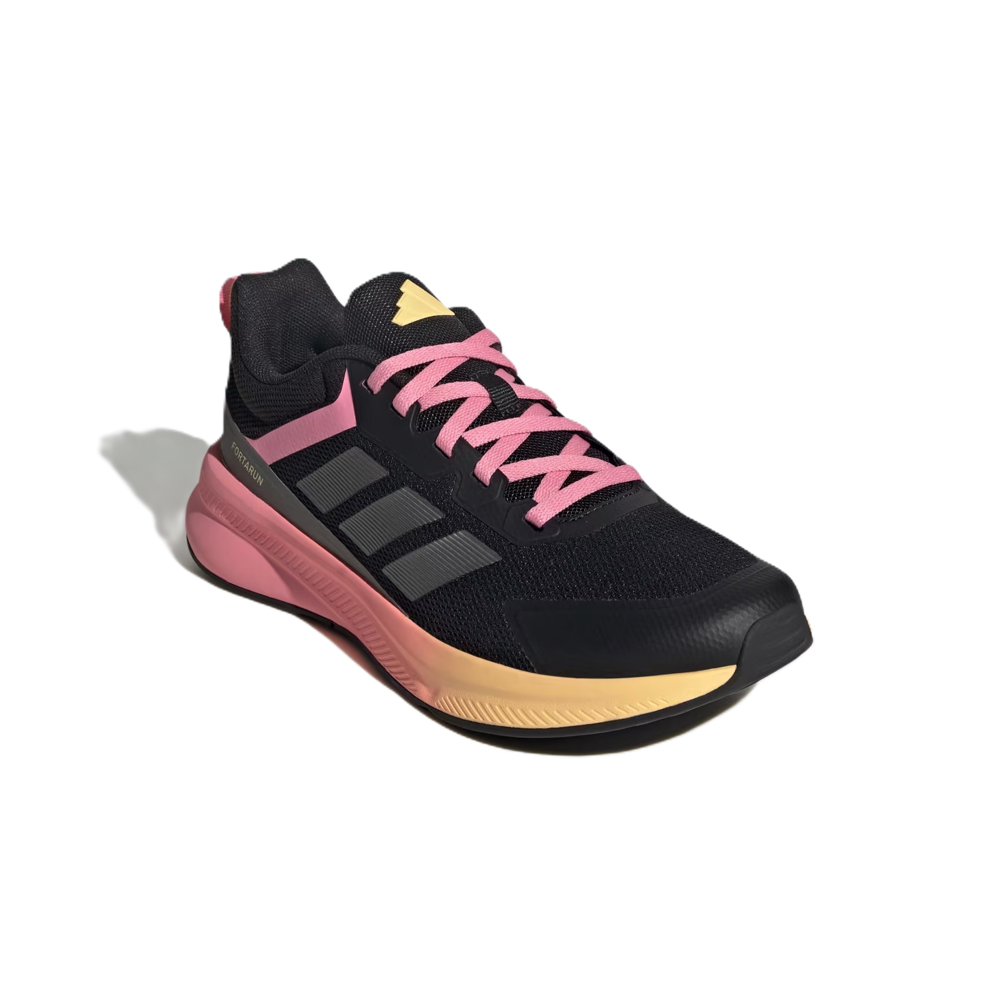 Adidas Fortarun 4.0 J Running Shoes For Girls, Black&Pink