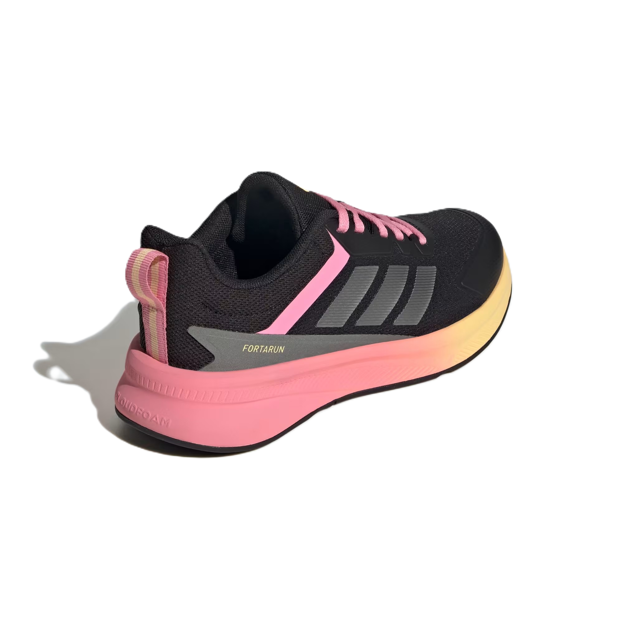 Adidas Fortarun 4.0 J Running Shoes For Girls, Black&Pink