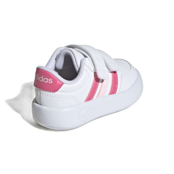 Adidas Breaknet 3.0 Cf I Lifestyle Shoes For Girls, White/Pink