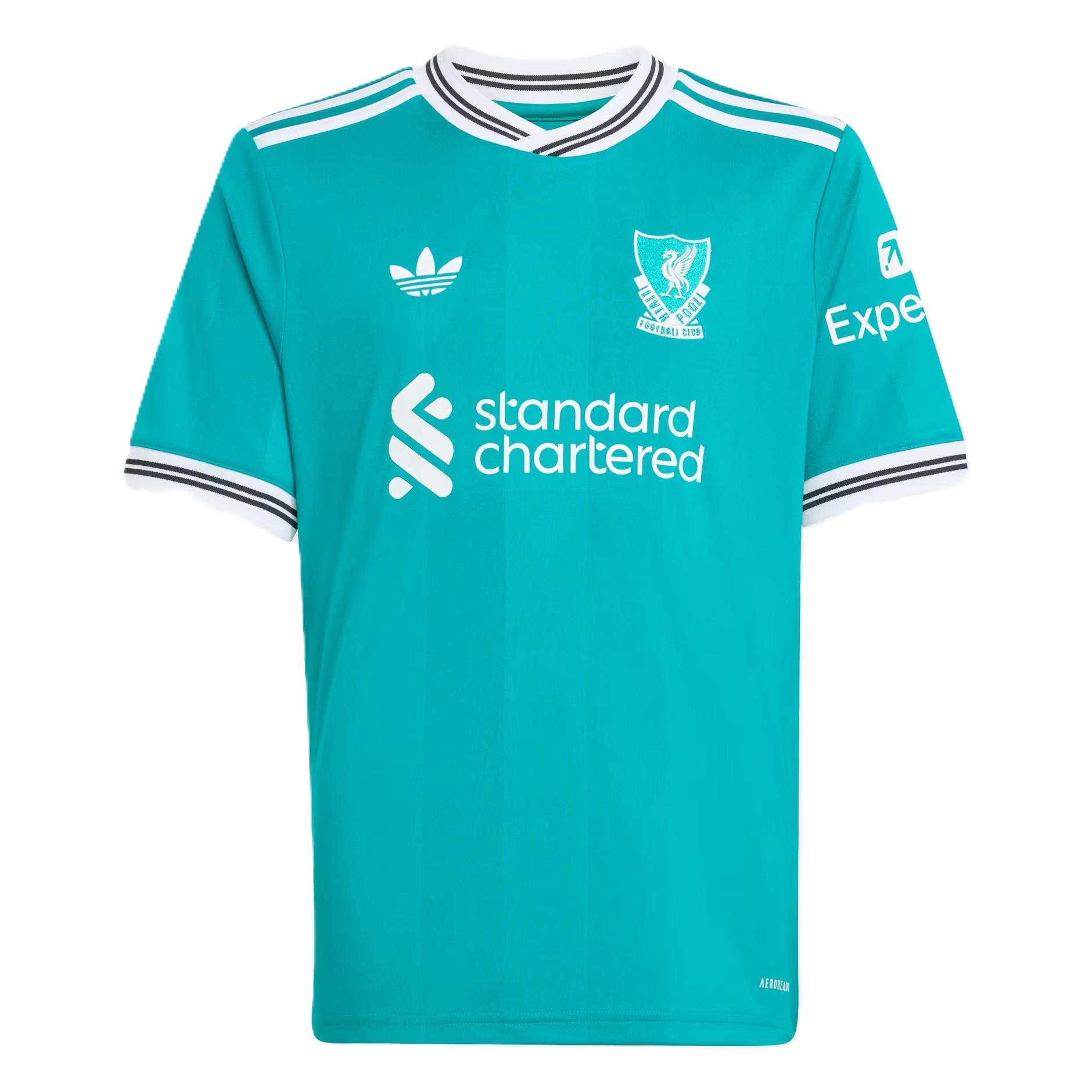 Adidas Lfc 3 Jsy Y Ss T-Shirt For Boys, Sea Green