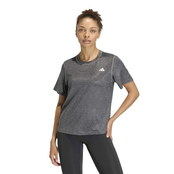Adidas We Htr Crew Tee Ss Fitness T-Shirt For Women, Grey