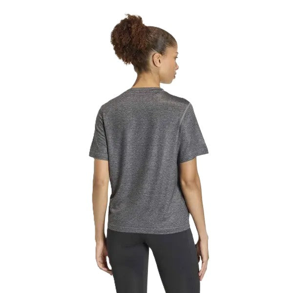 Adidas We Htr Crew Tee Ss Fitness T-Shirt For Women, Grey
