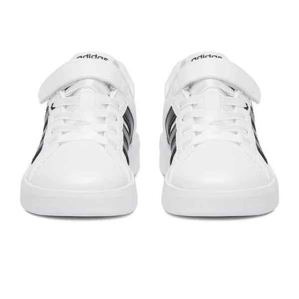Adidas Grand Court 3.0 El C Lifestyle Shoes For Girls, Black&White