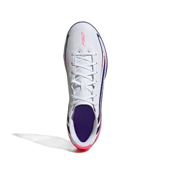 Adidas F50 Hyperfast Club Tf Tartan Shoes For Men, White&Purple