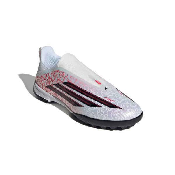 Adidas F50 League Ll Tf J Ly Tartan Shoes For Boys, White&Black