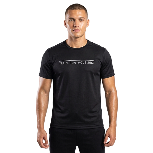 Trainetic Fitness Ss T-Shirt For Men, Black&Black