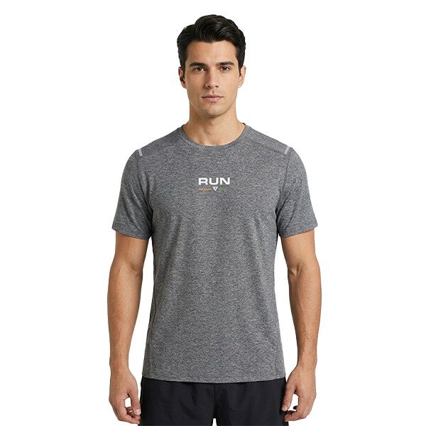 Trainetic So Fast So Far Running Ss T-Shirt For Men, Grey