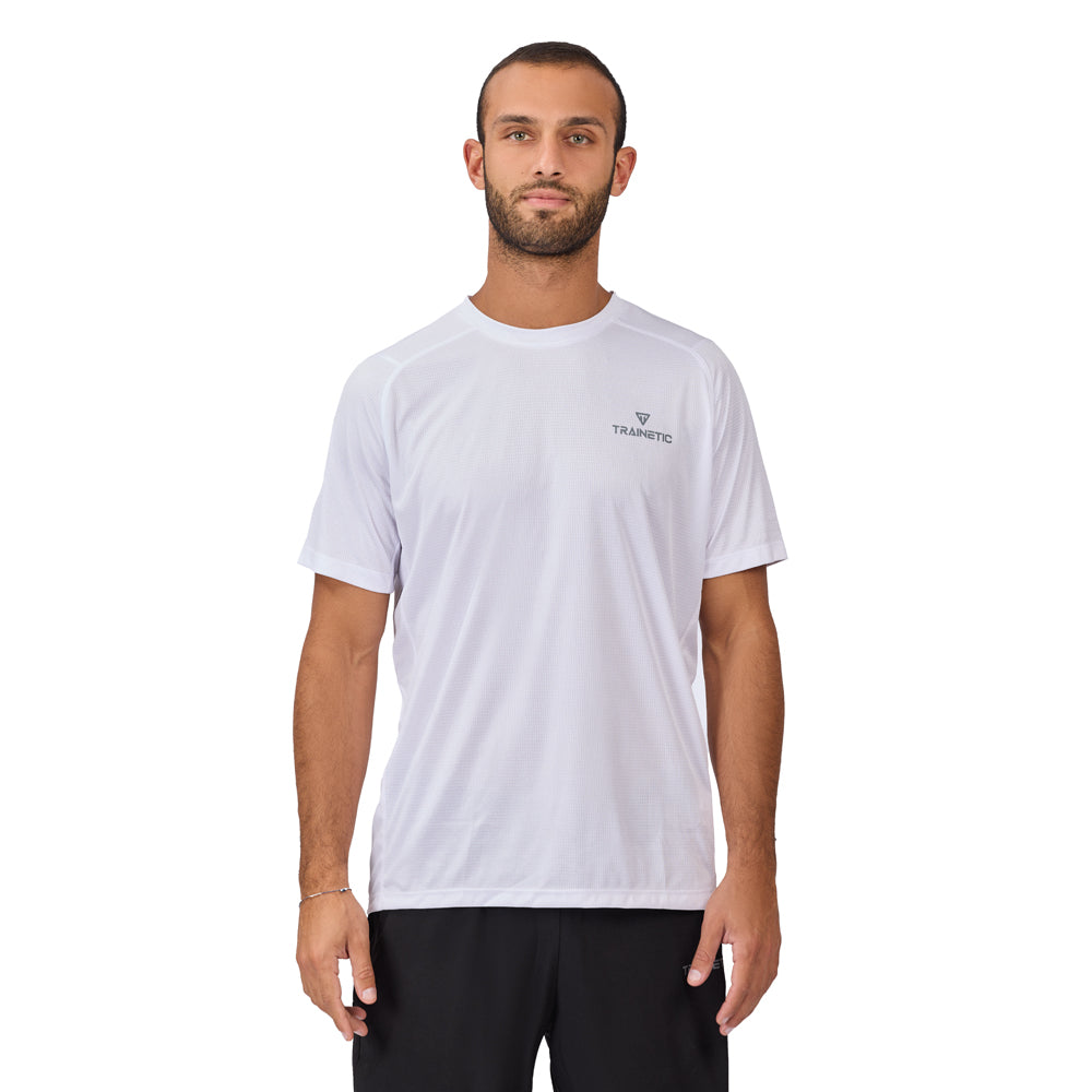 تيشيرت رياضي بأكمام قصيرة للرجال من تراينتيك سكويرز، أبيض