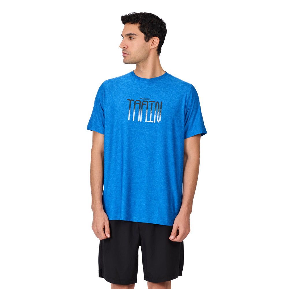 تيشيرت رياضي بأكمام قصيرة للرجال من تراينتيك، أزرق فاتح