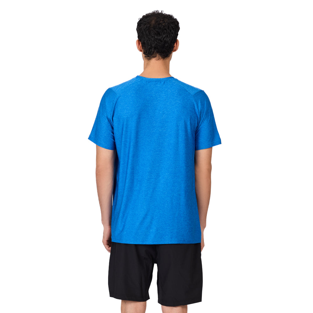 تيشيرت رياضي رجالي بأكمام قصيرة من Trainetic، لون أزرق فاتح