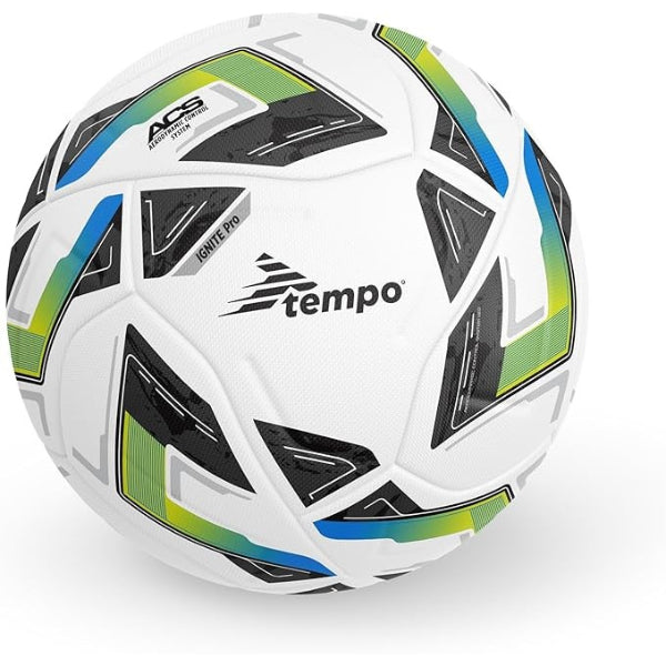Tempo Ignite Pro Fifa Basic Football For Unisex, White&Blue&Yellow