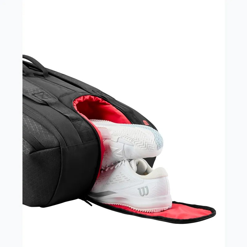 حقيبة مضارب ويلسون كلاش V3، 15 قطعة، أسود/أحمر