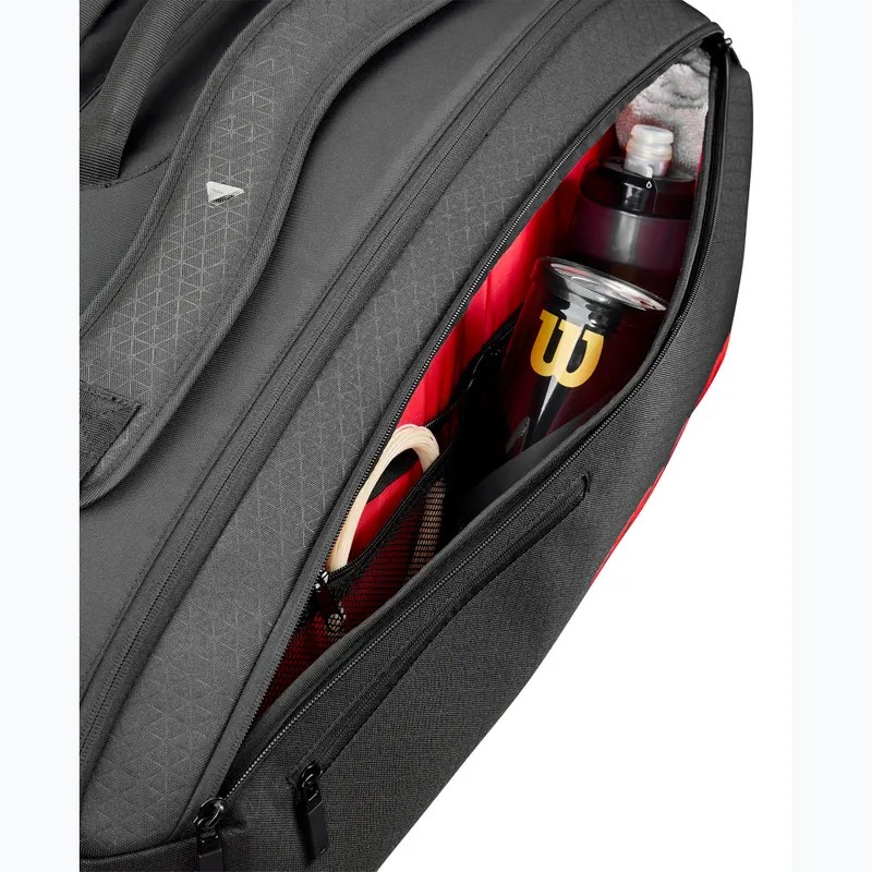 حقيبة مضارب ويلسون كلاش V3، 15 قطعة، أسود/أحمر