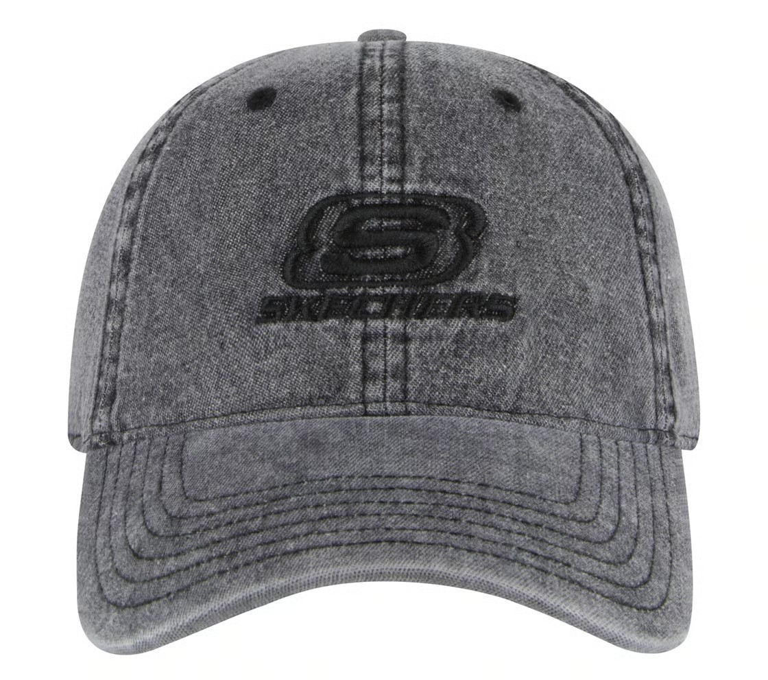 Skechers Denim Embroidered Skechers Hat Cap For Unisex