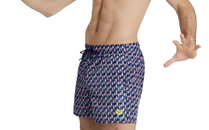 Arena Beach Swimming Short Allover For Men, Asphalt Multi